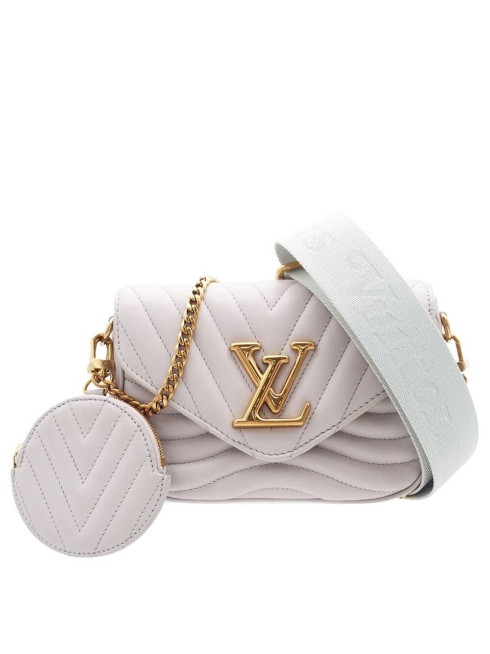 Louis Vuitton New Wave Multi Pochette Brume 2-Way Shoulder Bag Calfskin